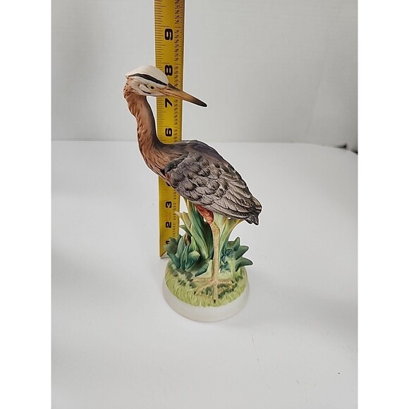Great Blue Heron Porcelain Figurine Bird Hand painted Angeline Originals - Picture 6 of 6